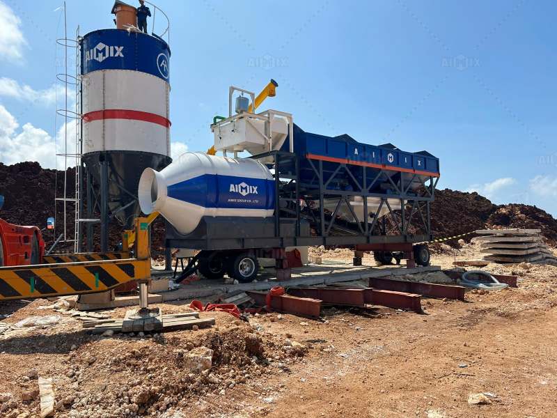 drum type concrete batch plant