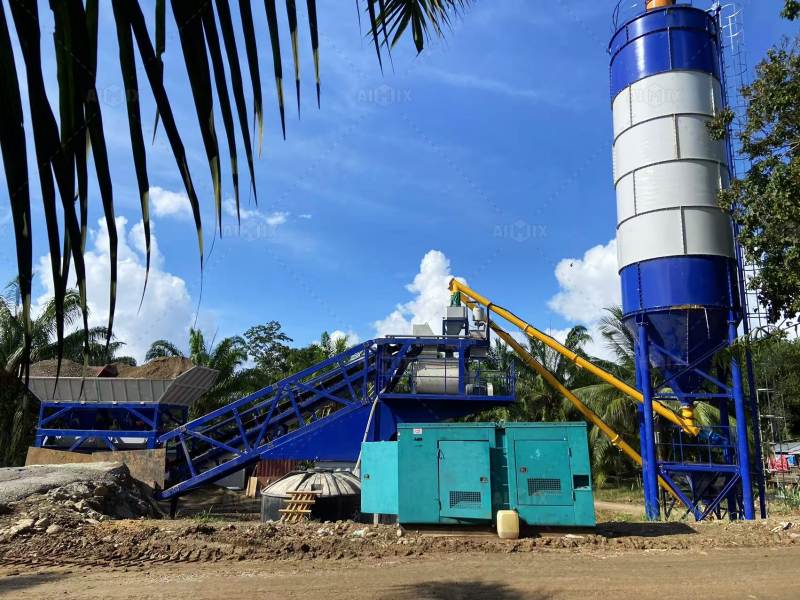 easy operation of mobile concrete plant