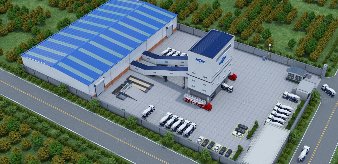 eco-friendly type batching concrete plant