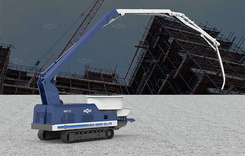 Electric Boom Type Concrete Pump with Crawler
