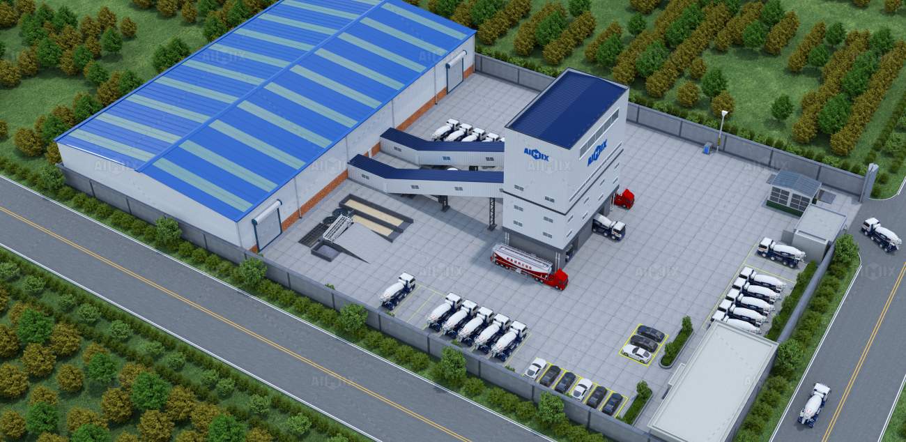 environmentally friendly concrete mixing plant