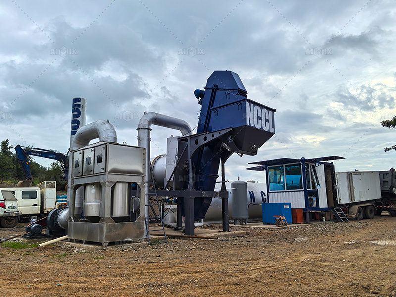 Fiji stationary drum mix asphalt plant