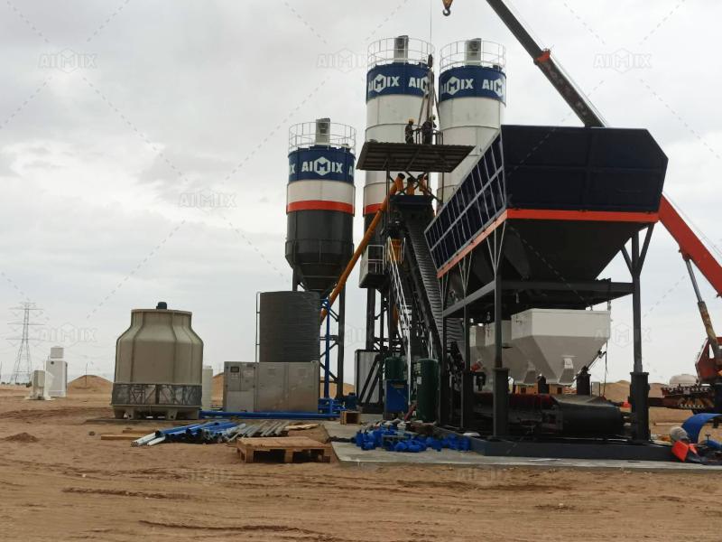 foundation free concrete plant installed in Saudi