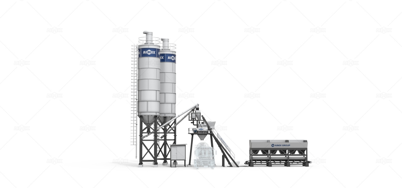 hopper-type stationary concrete batching plant for sale