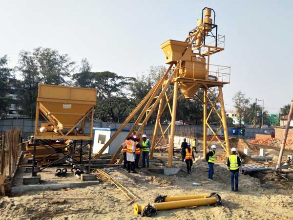 HZS35 concrete batching plant Bangladesh
