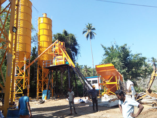 HZS50 stationary batching plant Sri Lanka