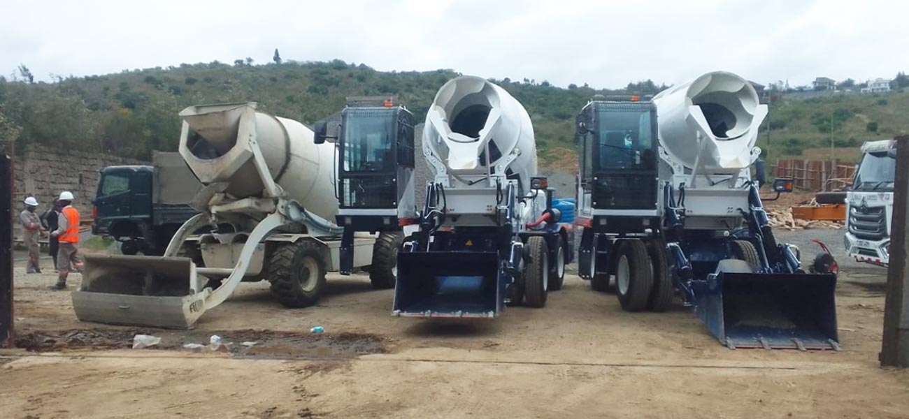 Installation of 2 self loading concrete mixers