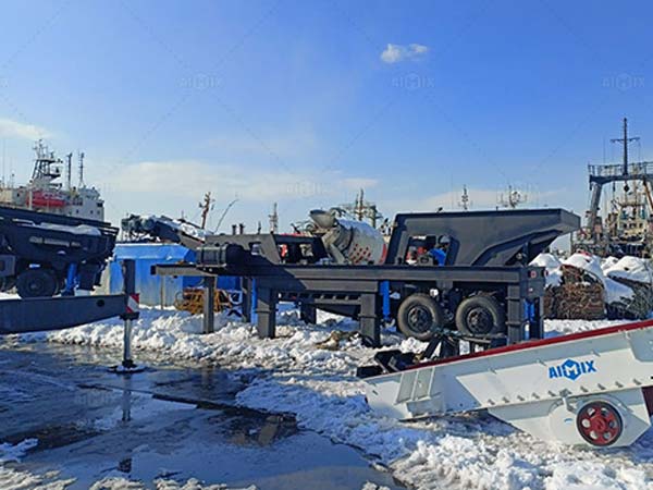 Installation of AIMIX 200tph mobile stone crusher plant