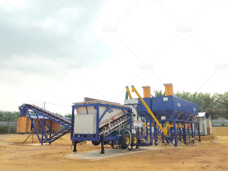 Installation of AJY35 Concrete Batching Plant in Singapore
