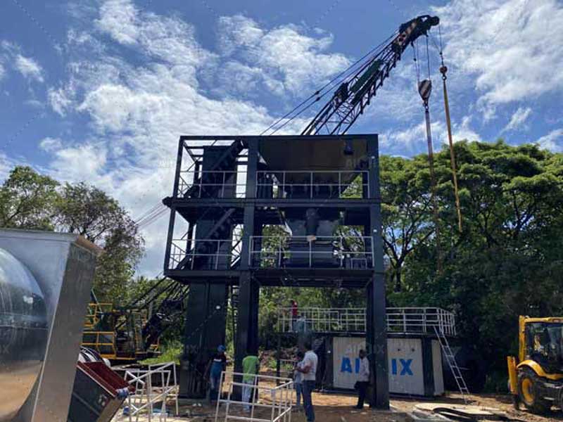 Installation of an asphalt mix plant in Sri Lanka