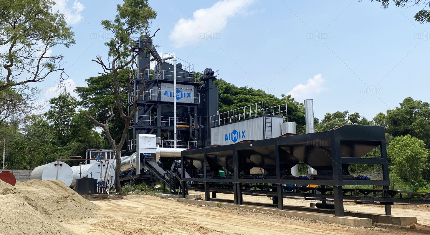 installaton of asphalt mixing plant in Sri Lanka