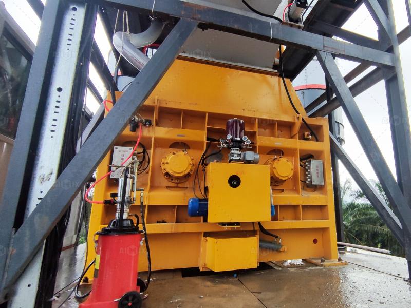 installing concrete mixer machine