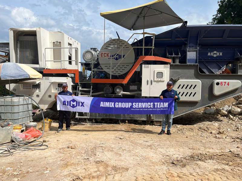 On-site installation of crawler jaw crusher