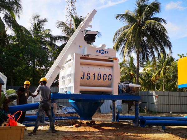 JS1000 twin shaft mixer