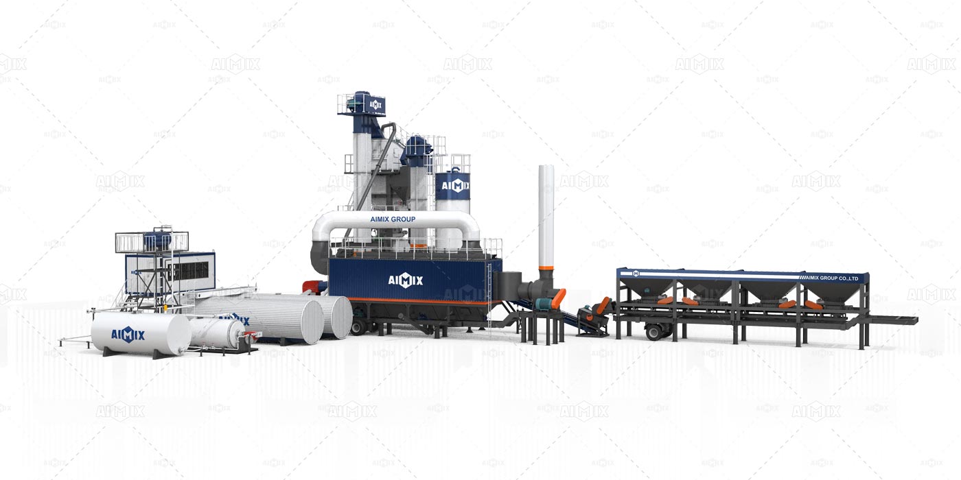 mobile asphalt batching mix plant