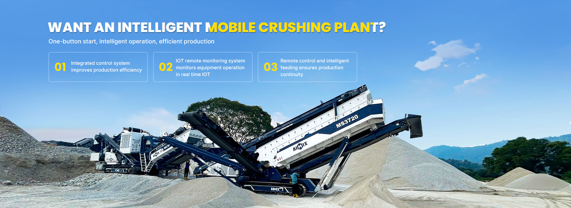 mobile crusher plant on-site