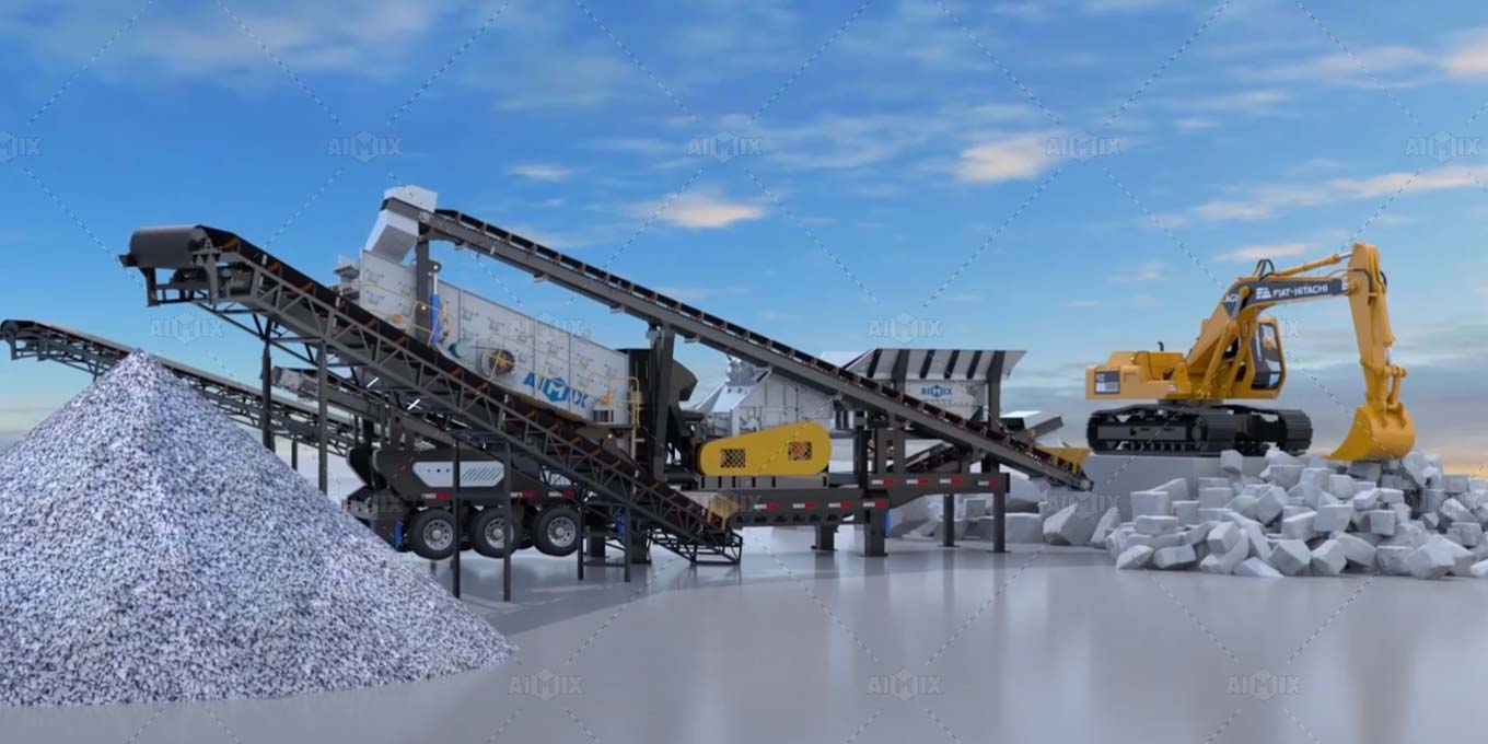 Mobile Impact Crusher Plant Working