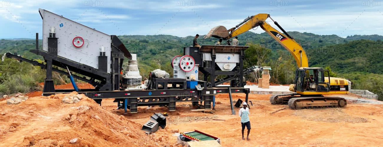 Mobile Jaw Crusher plant in Madagascar aimix