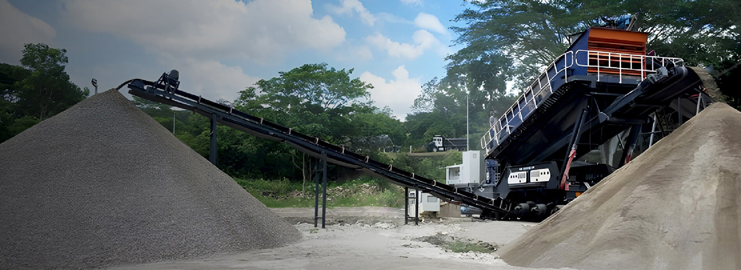 mobile jaw crushing machine working