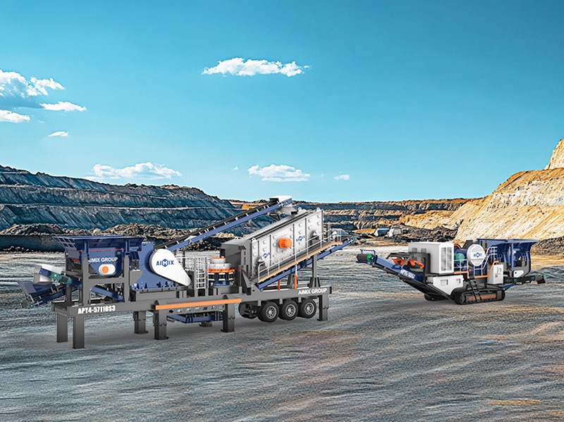 mobile type aggregate crushing machine