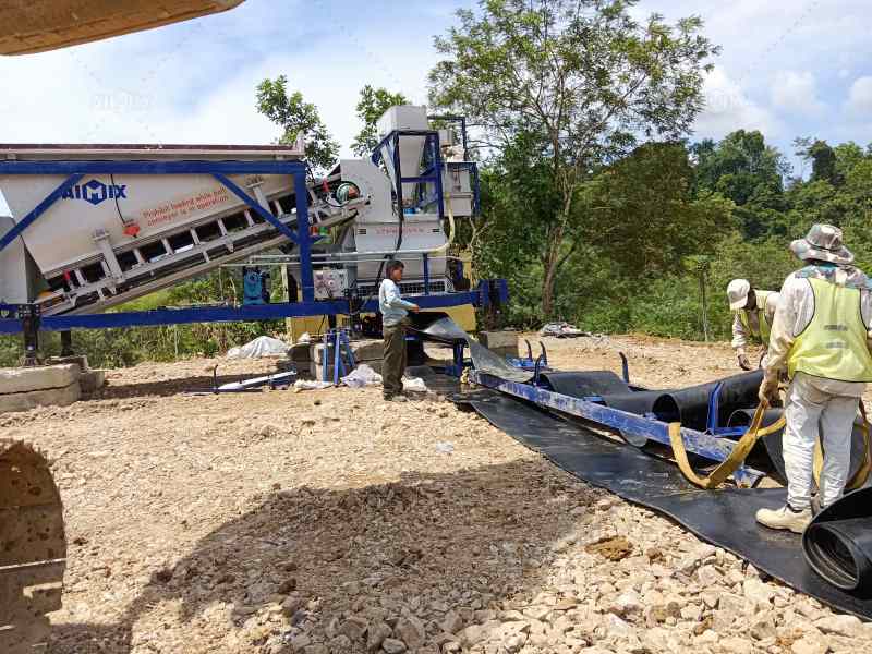 on-site installation of the mobile plant