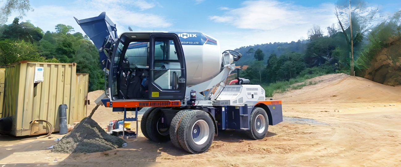 Operate Self Loading Concrete Mixer in Indonesia
