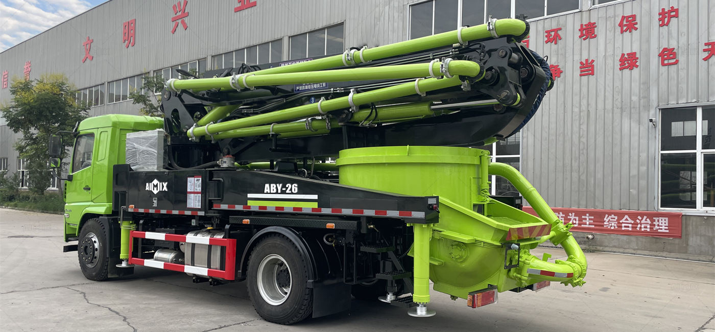 Pan Mixer on 26m Boom Truck for Sale