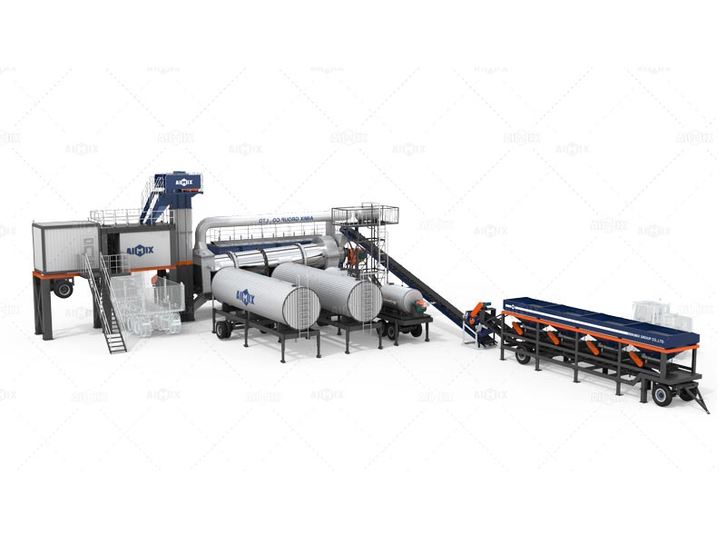 portable asphalt drum plant for sale 3D drawing