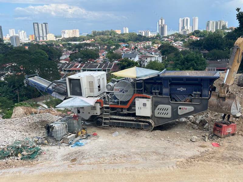 Processing Granite for Road Construction