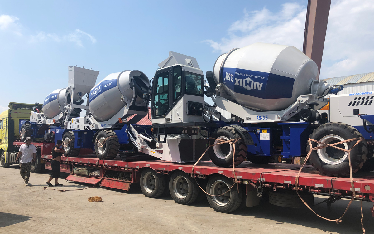 self-loading concrete mixer transported to Kazakhstan