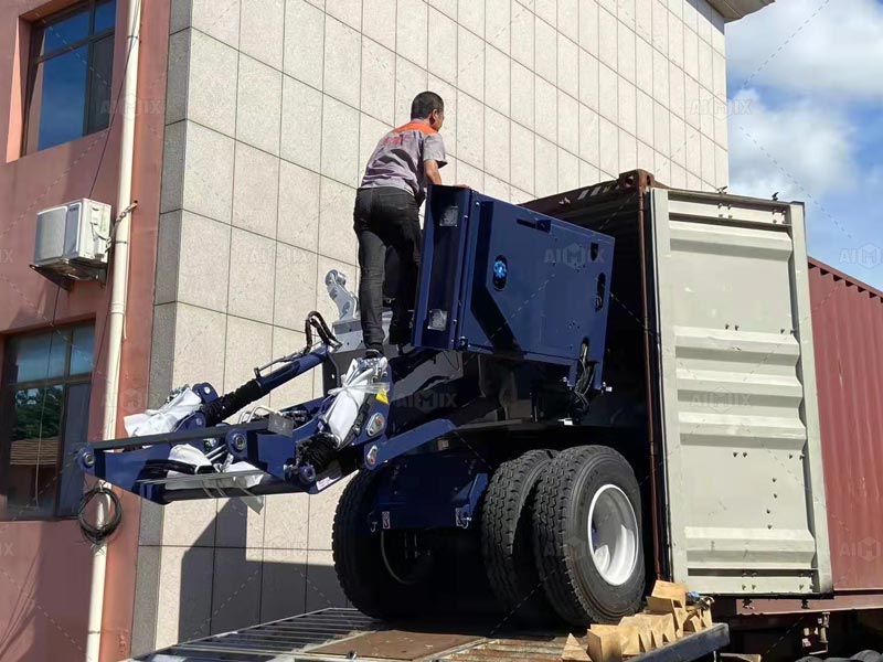 Self loading concrete mixer shipments to Peru