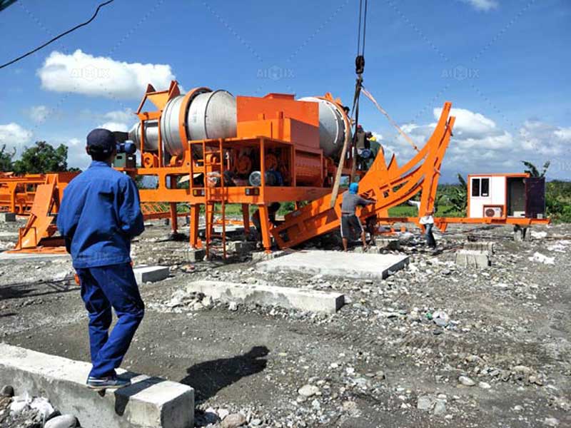 simple type batch asphalt mix plant