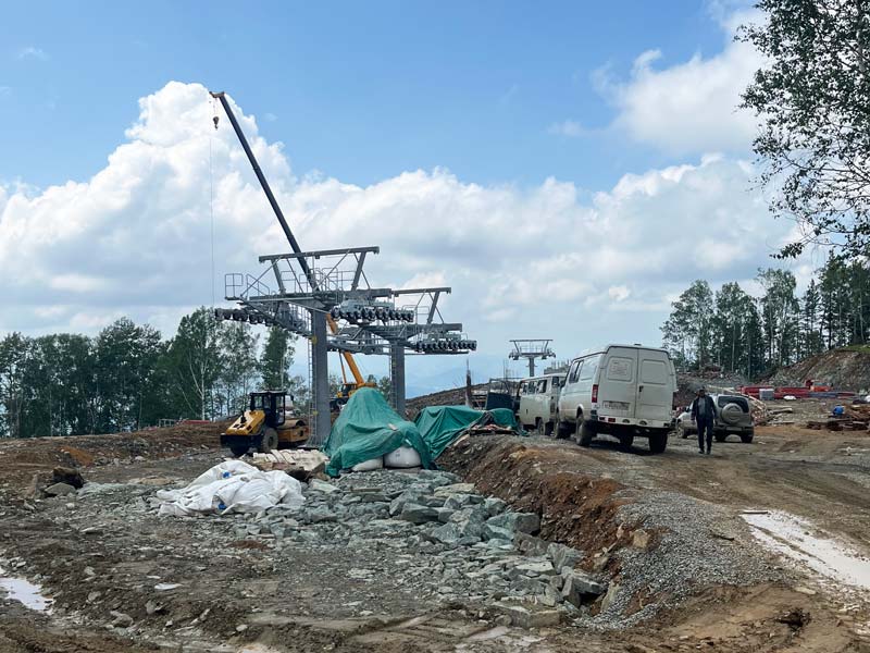 slope of the construction site in Russia