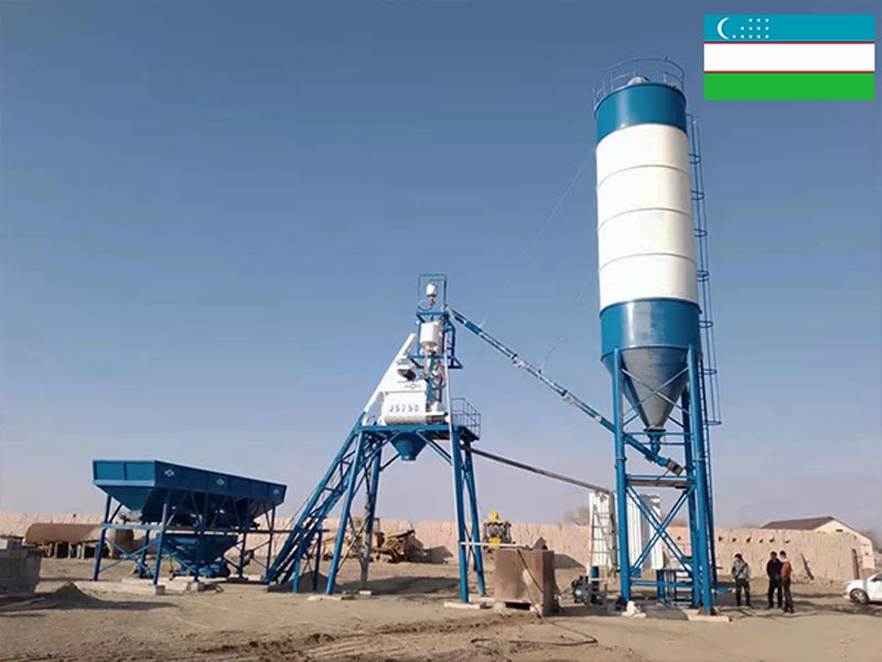 small batching plant installed in Uzbekistan