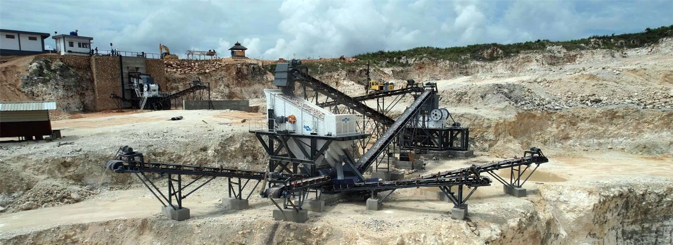 stationary aggregate crushing line