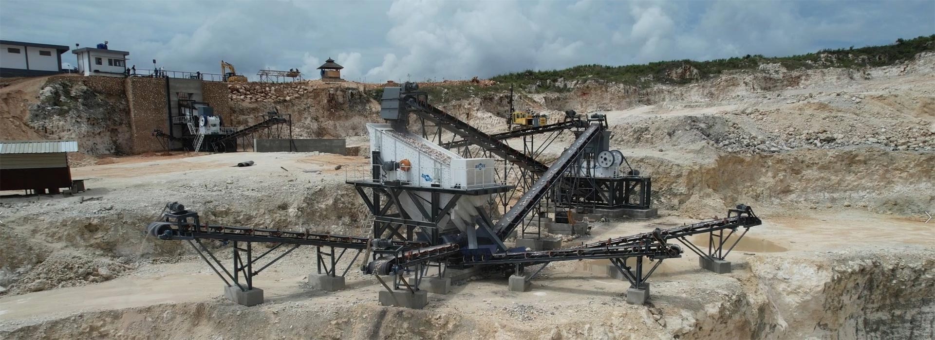 stationary stone crushing plant