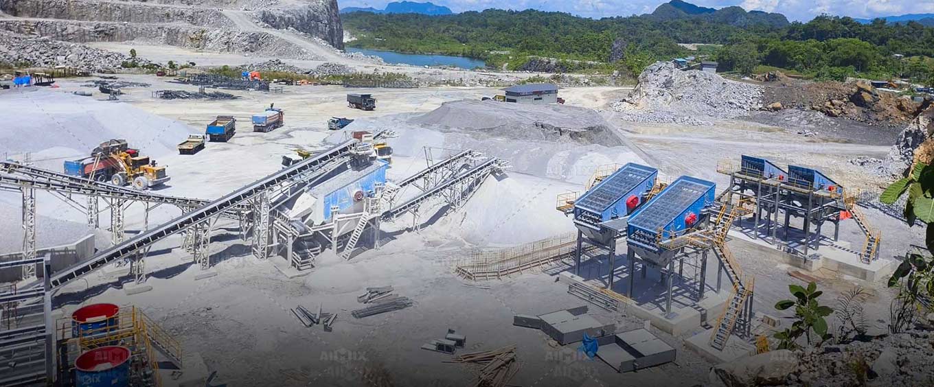 stationary stone crushing plant