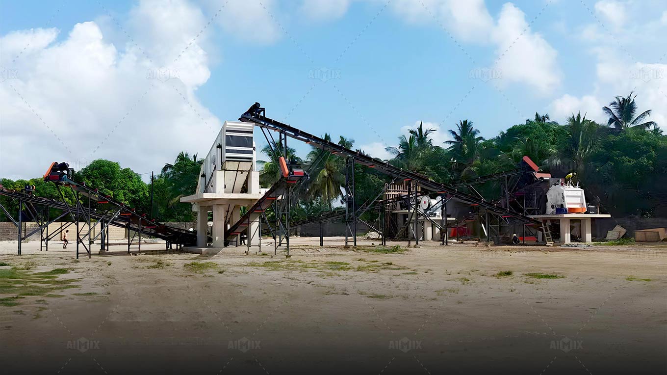 Tanzania Construction Contractor Achieves Aggregate Self-Sufficiency with AIMIX Limestone Crushing Plant