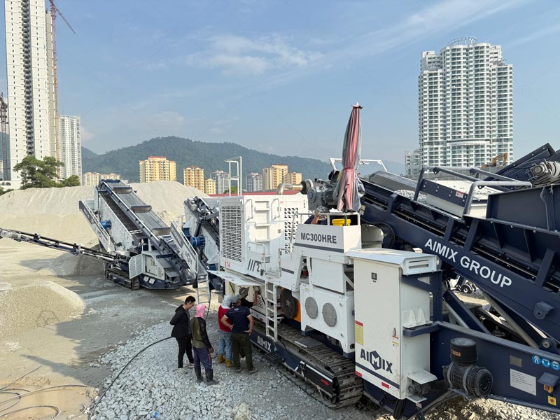 track cone crusher for road project in Malaysia