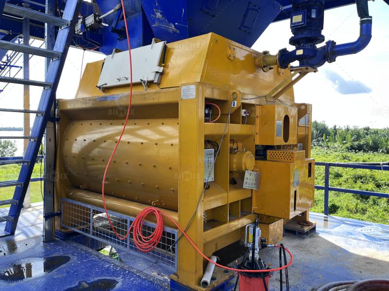twin-shaft concrete mixer machine