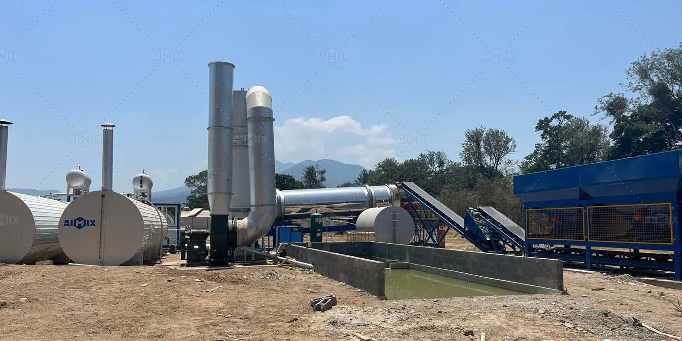 100TPH stationary asphalt plant overall
