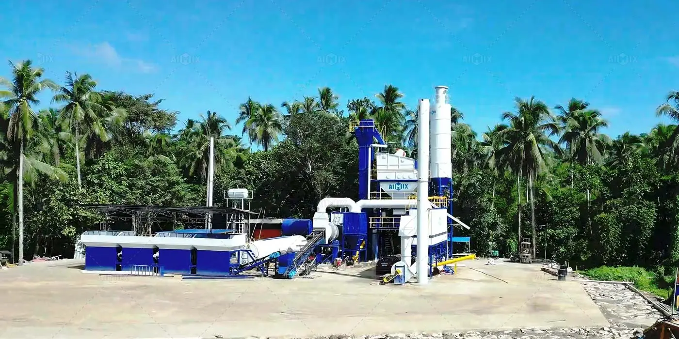 80tph stationary asphalt batch plant  in the Phillippines