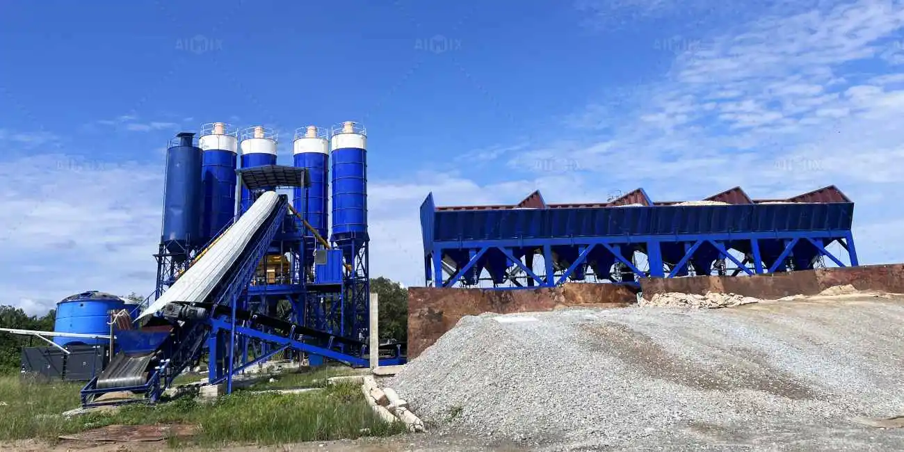 AJ-180 ready mix batch plant for Malaysia