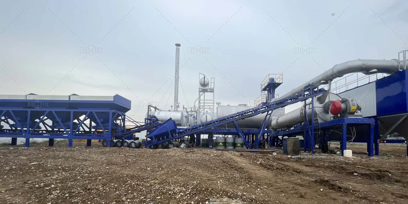 asphalt mobile drum mix plant test
