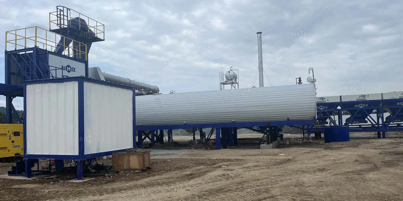 mobile continuous drum mix plant