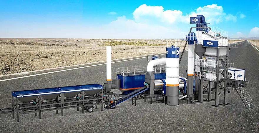 portable asphalt batching plant Indonesia for sale